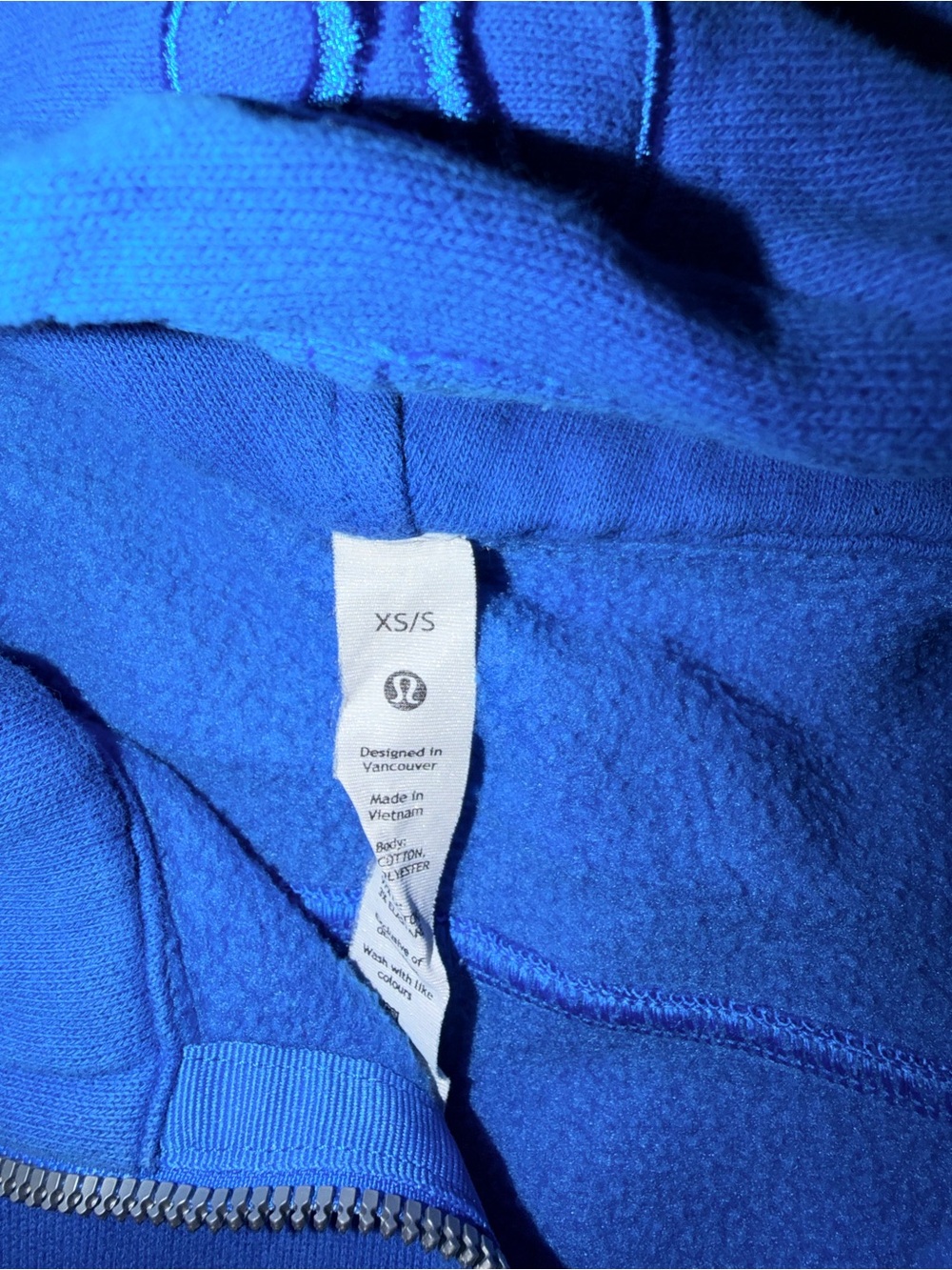 lululemon athletica Scuba Hoodie - Bright Blue - SIZE XS/S - Picture 3 of 5
